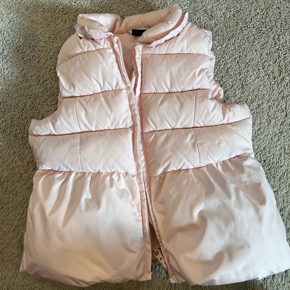 Pink puffer vest for girls